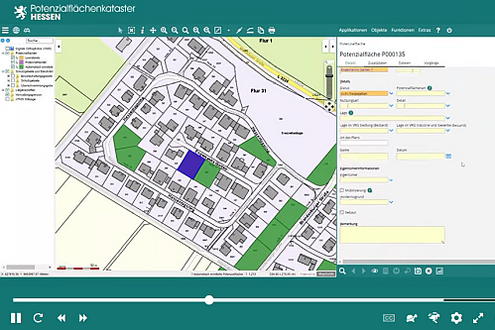 Screenshot: Video zum Digitalen Potenzialflächenkataster für Hessen. 