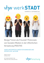 Menschen mit Emoticons vor den Gesichtern