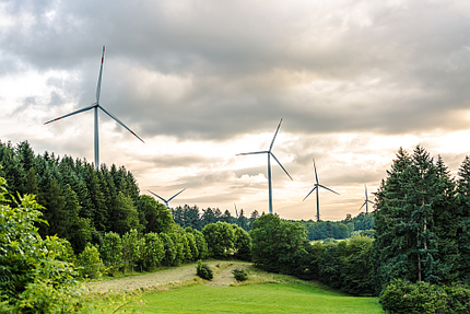 Windenergieanlagen im Waldgebiet