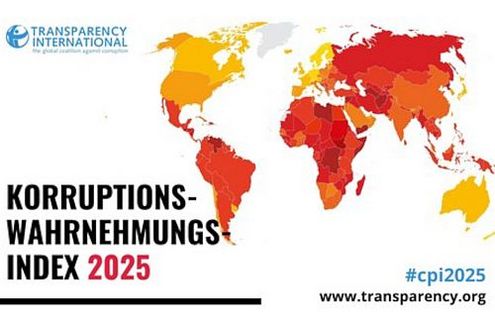 Website- Banner Korruptionswahrnehmungsindex 2025 © Transparency International Deutschland
