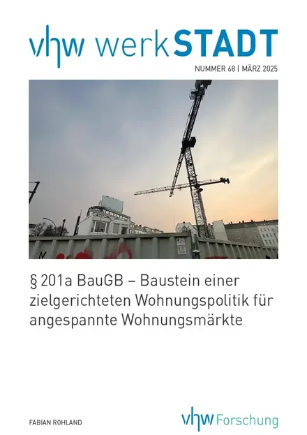 Cover werkSTADT Nummer 68