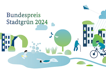 Logo Bundespreis Stadtgrün 2024 © BMWSB