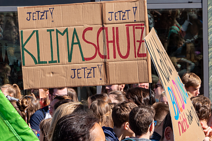 Demonstration für Klimaschutz