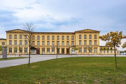 Denkmalgeschütztes  Empfangsgebäude des historischen Bahnhofs von Wittenberge