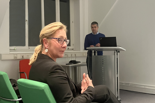 Kerstin Kirsch, Vorständin der bbg Berliner Baugenossenschaft, zu Gast beim vhw