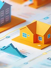 Basiswissen Verkehrswertermittlung Symbolische Darstellung der Immobilienbewertung im Kontext der Verkehrswertermittlung und Wertermittlungsverfahren.