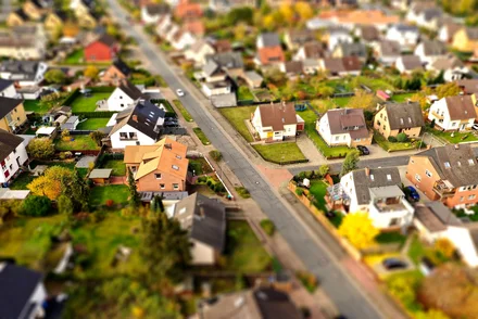 Einfamilienhausgebiet in Deutschland