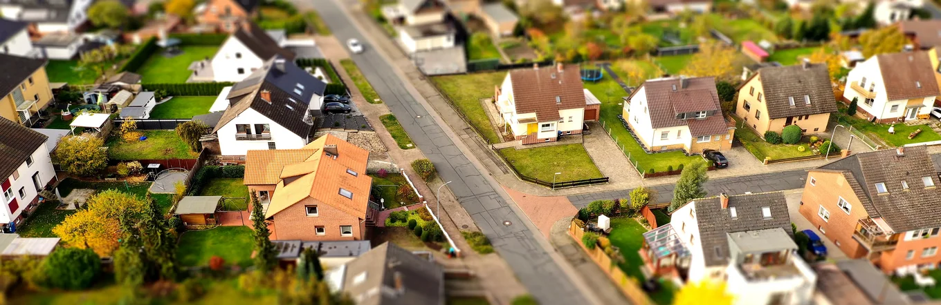 Einfamilienhausgebiet in Deutschland