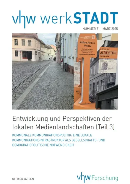 Cover werkSTADT Nummer 71