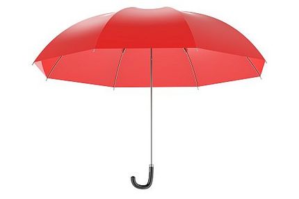 Ein roter Regenschirm