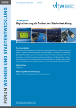 Titel der Zeitschrift "FWS" Thema Digitalisierung als Treiber der Stadtentwicklung
