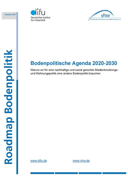 Titel Bodenpolitische Agenda 2020-2030