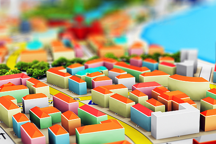 Miniatur-Stadtmodell