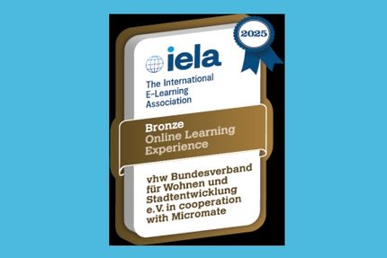 IELA 2025 Business Award Certificate Bronze vhw der International E-Learning Association
