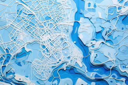 Stadtplan Relief KI-generiert
