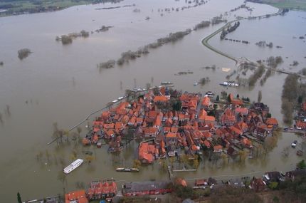 Luftbild Hochwasser