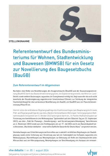 Cover vhw-Debatte Nummer 5