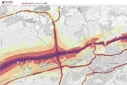 Lärmkartierung Rheinland-Pfalz 2022