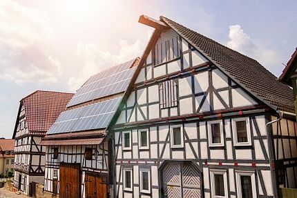 Solaranlage auf Fachwerkhaus