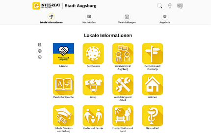 Integreat-App-Webseite der Stadt Augsburg