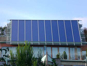 Foto Solaranlage auf Wohnhaus