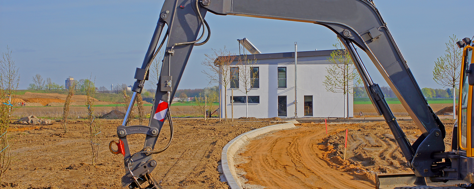 Foto von Straßenerschließung im Neubaugebiet